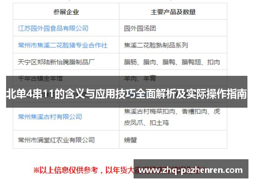 北单4串11的含义与应用技巧全面解析及实际操作指南 北单4串11的含义与应用技巧全面解析及实际操作指南