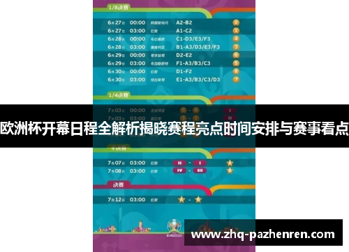 欧洲杯开幕日程全解析揭晓赛程亮点时间安排与赛事看点 欧洲杯开幕日程全解析揭晓赛程亮点时间安排与赛事看点