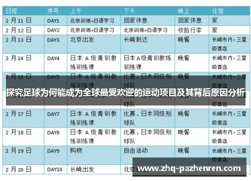 探究足球为何能成为全球最受欢迎的运动项目及其背后原因分析 探究足球为何能成为全球最受欢迎的运动项目及其背后原因分析